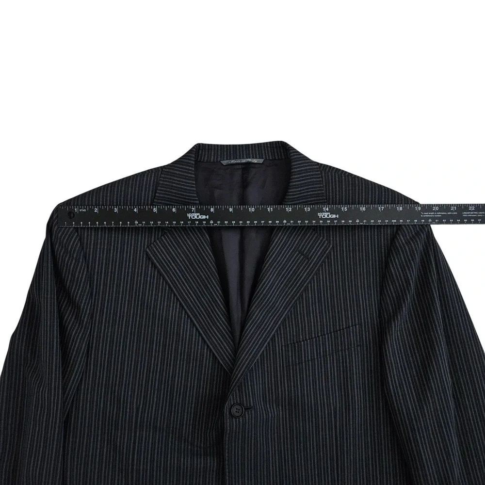 Canali Mens US 42L EU 52 Pinstripe Wool Blazer Jacket Italy Made Natural Comfort